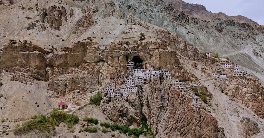 Phugtal Monastery Drone Shot